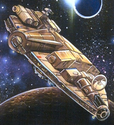 · "Barloz-class", Artist: Christina Wald, Source: "STAR WARS - Lords of the Expanse " color card, Publisher: West End Games®