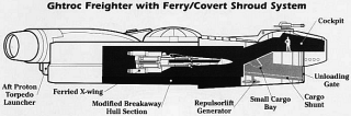 · Shroud Freighter· Artist: John Paul Lona· Source:"The Last Command Sourcebook" p.134· Publisher: West End Games®